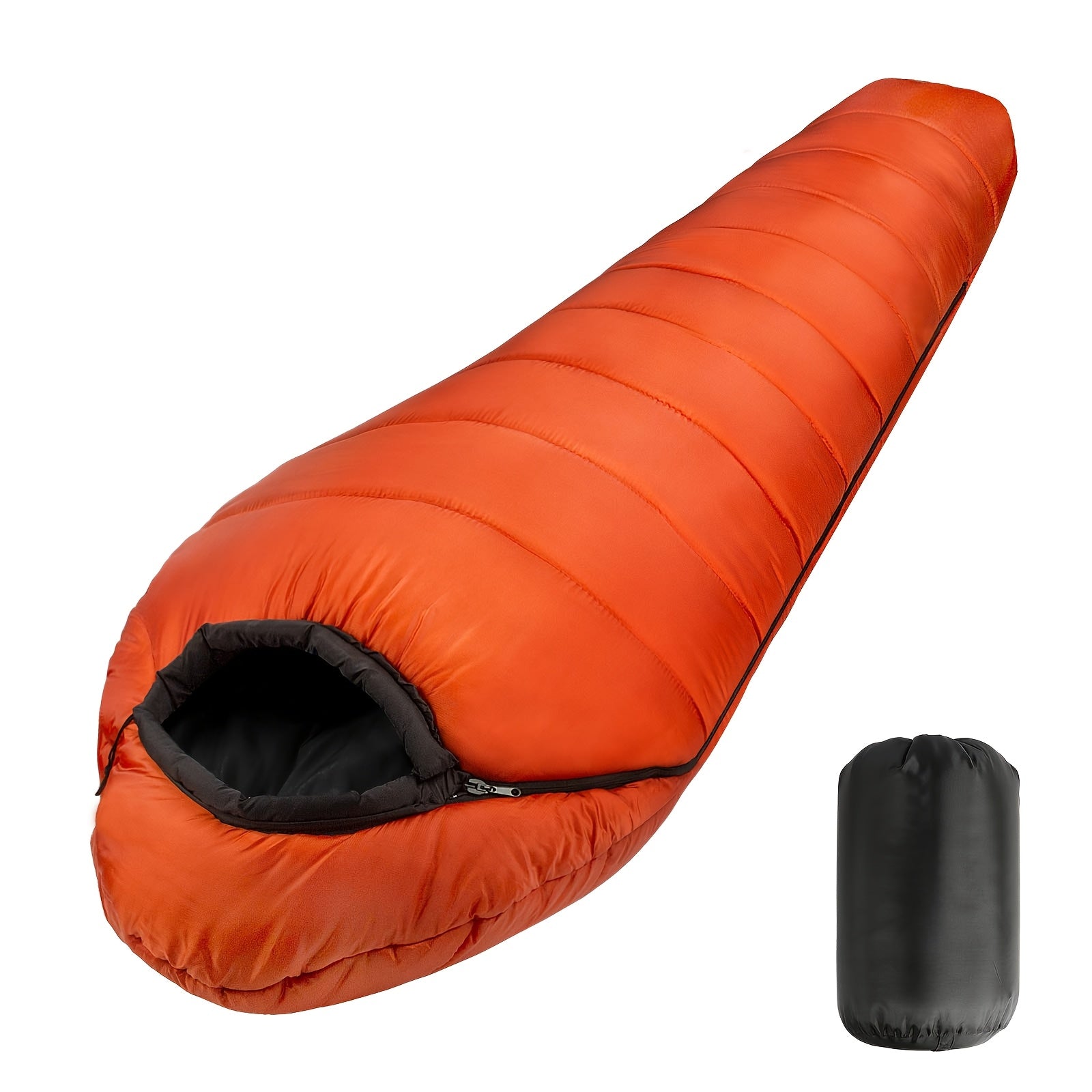Mummy Sleeping Bag 15-45°F 3-4 Season Cold Weather Ripstop Shell Synthetic Fill Anti-Snag Zipper Lightweight Washable for Backpacking Camping Hiking Adults Up to 6ft