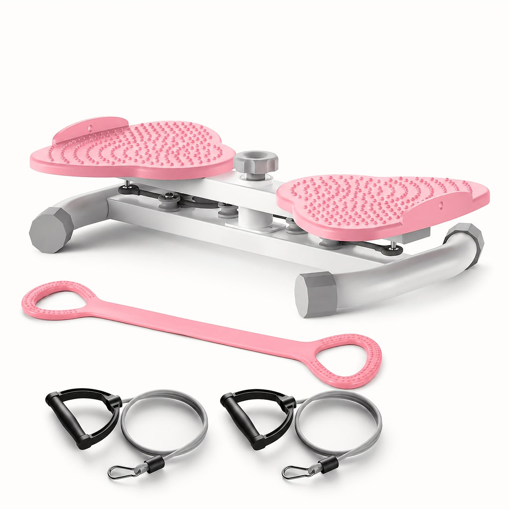 Waist Twisting Board Ab Twister Exercise Machine 360LBS Noiseless Home Gym Digital Display Tracks Time Reps Calories with Figure-8 Resistance Band for Core Workout