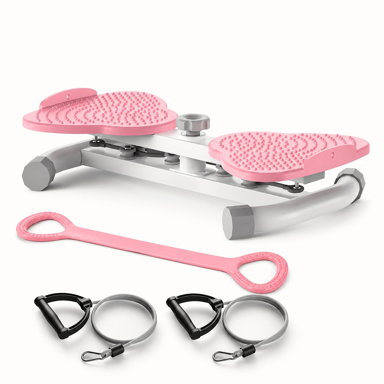 Waist Twisting Board Ab Twister Exercise Machine 360LBS Noiseless Home Gym Digital Display Tracks Time Reps Calories with Figure-8 Resistance Band for Core Workout
