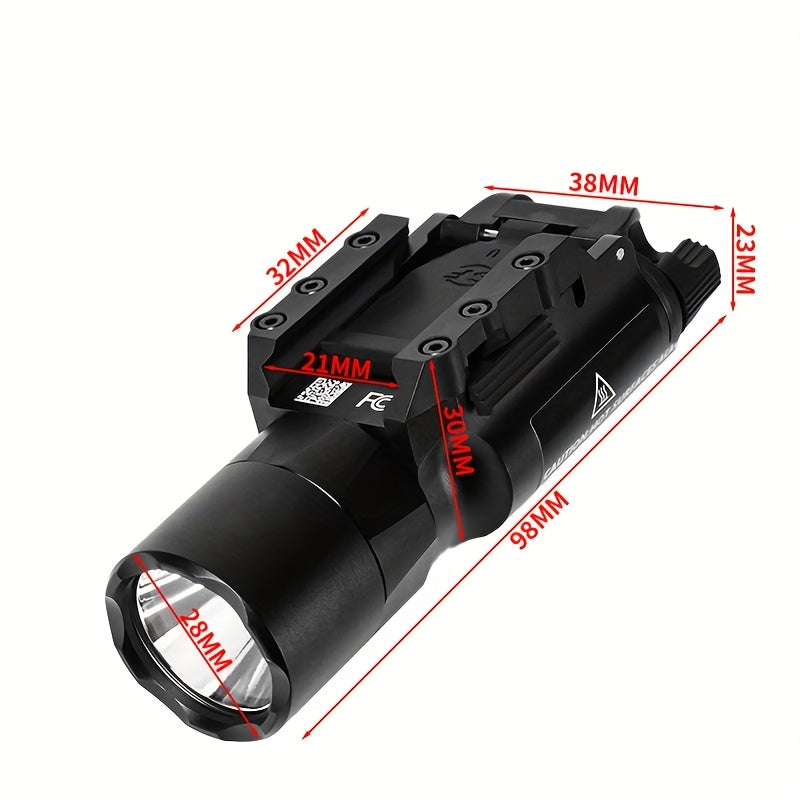 Tactical Flashlight X300U 500 Lumens LED – Picatinny Rail Mount Weapon Light for Hunting Rifle Pistol Airsoft Scout Light High-Power White Light Outdoor Tactical Gear Black Desert Tan