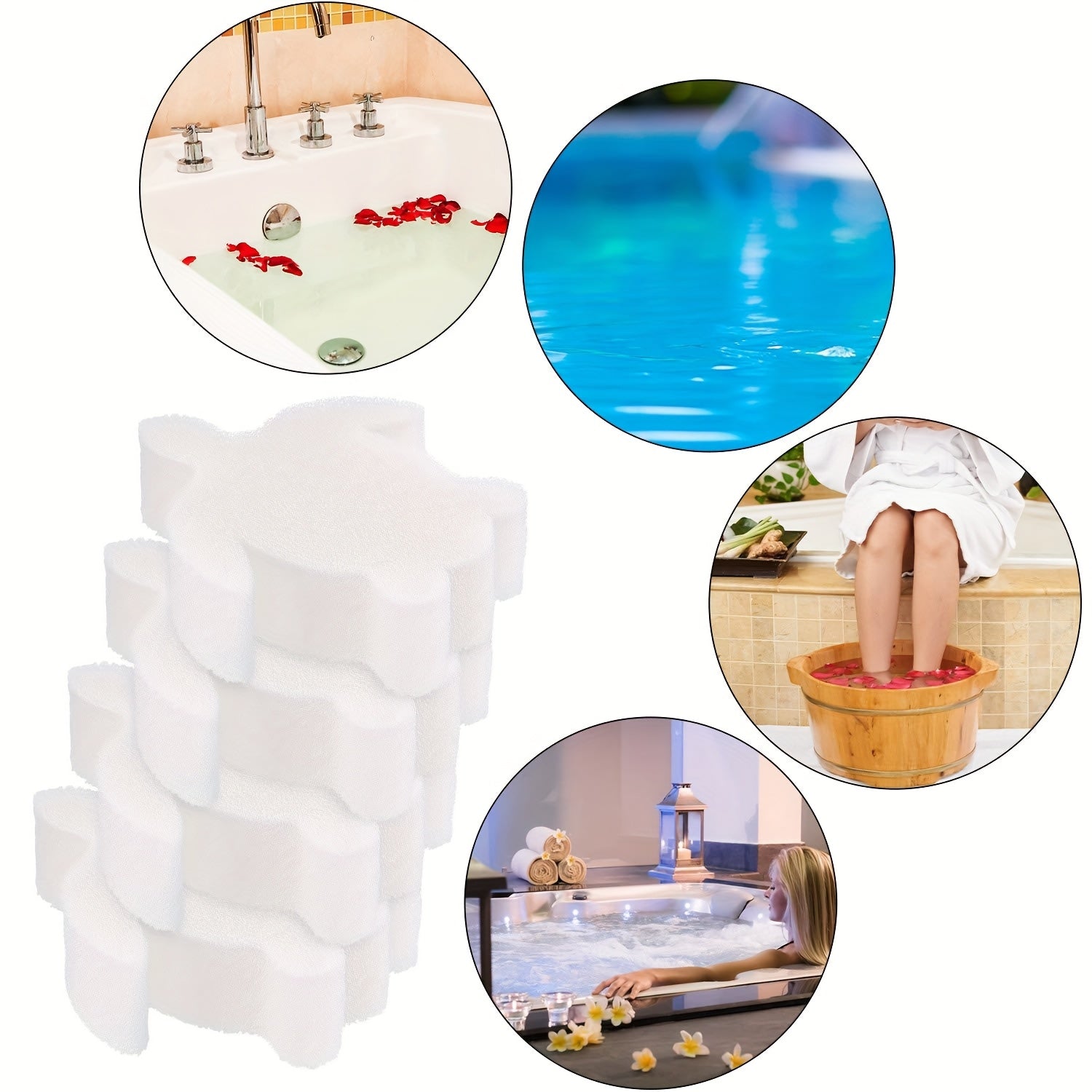 Pool Oil Scum Absorber Sponge Turtle Shape 30/50/100 Pack, Floating Oil Absorbing Ball for Swimming Pool Hot Tub Spa Water Cleaner, Reusable Pool Cleaning Sponge for Sunscreen Body Oil Removal