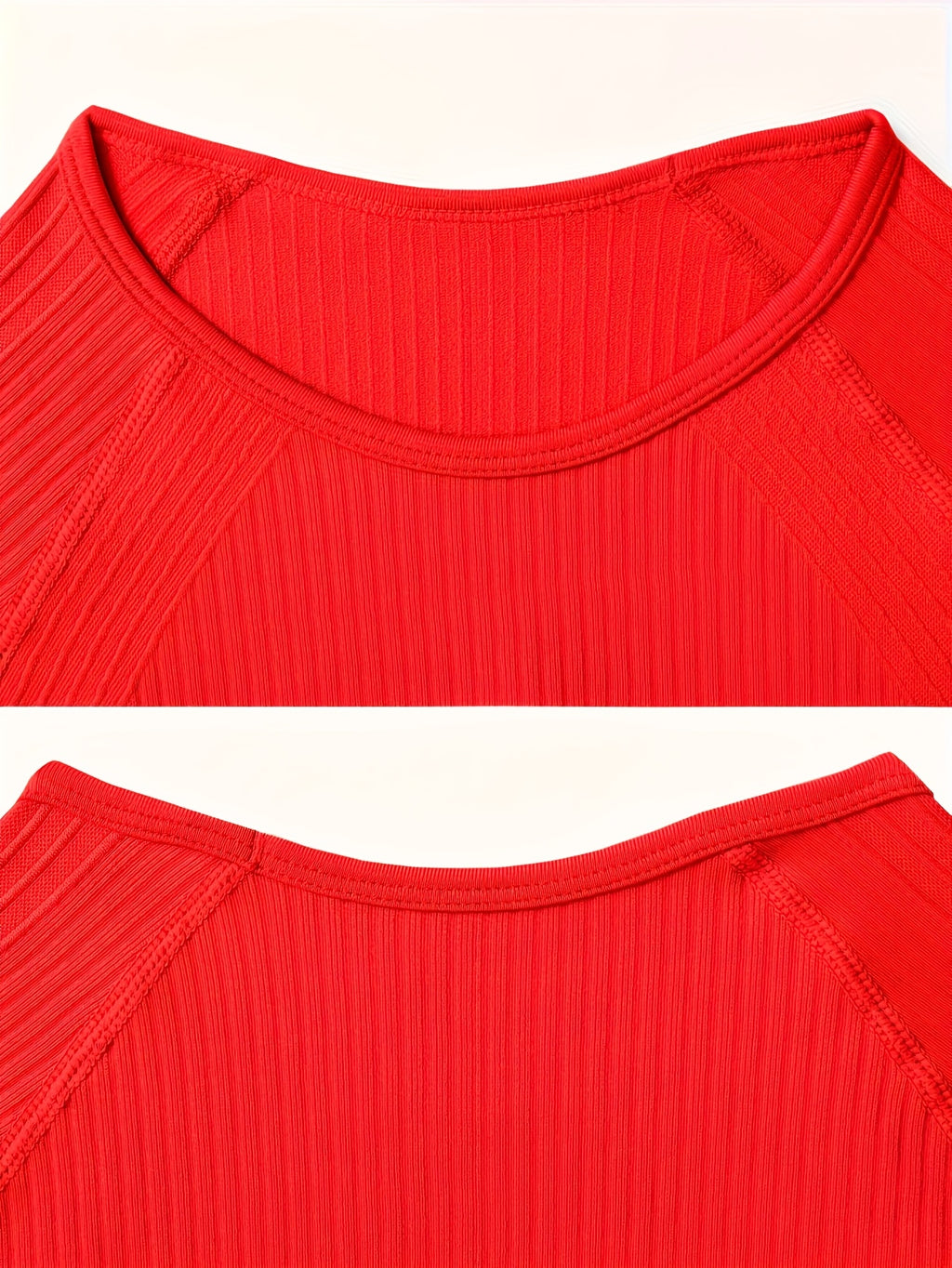 2PCS Women's Workout Set – Yoga Crop Top & Leggings, Crew Neck, Medium Stretch, Solid Color All-Season Activewear, XS-XL