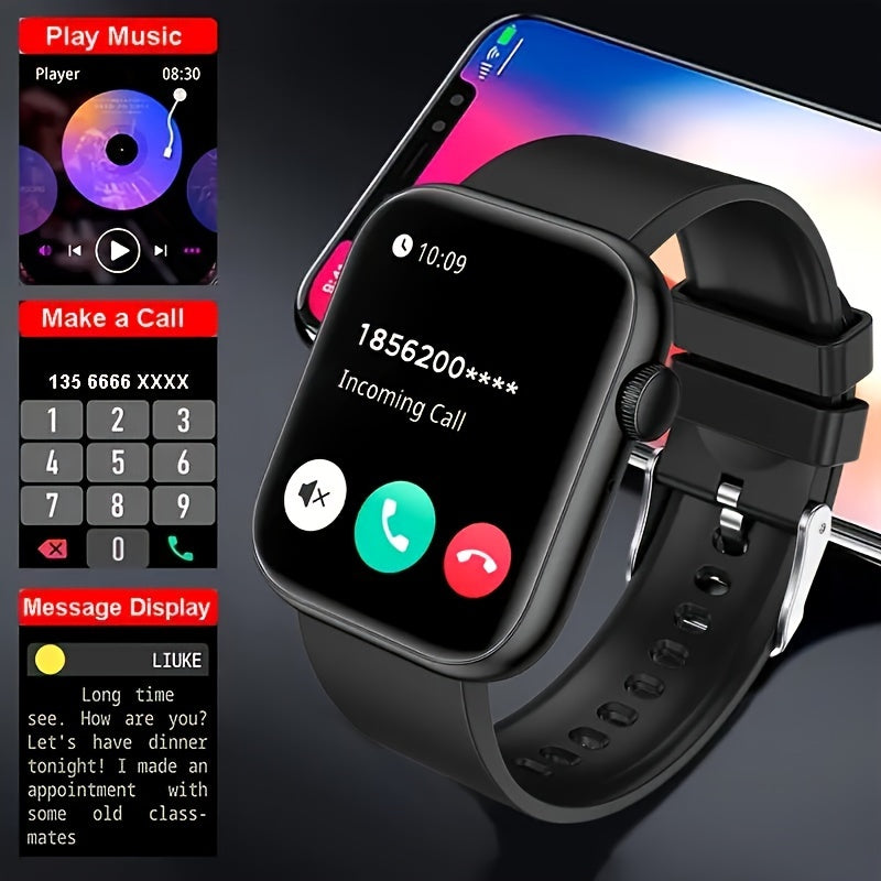 Smartwatch with Calling & Fitness Tracking – 2.01" Touch Screen Smart Watch for Men & Women, Steps, Calories, Call & Message Alerts, Android & iPhone Compatible