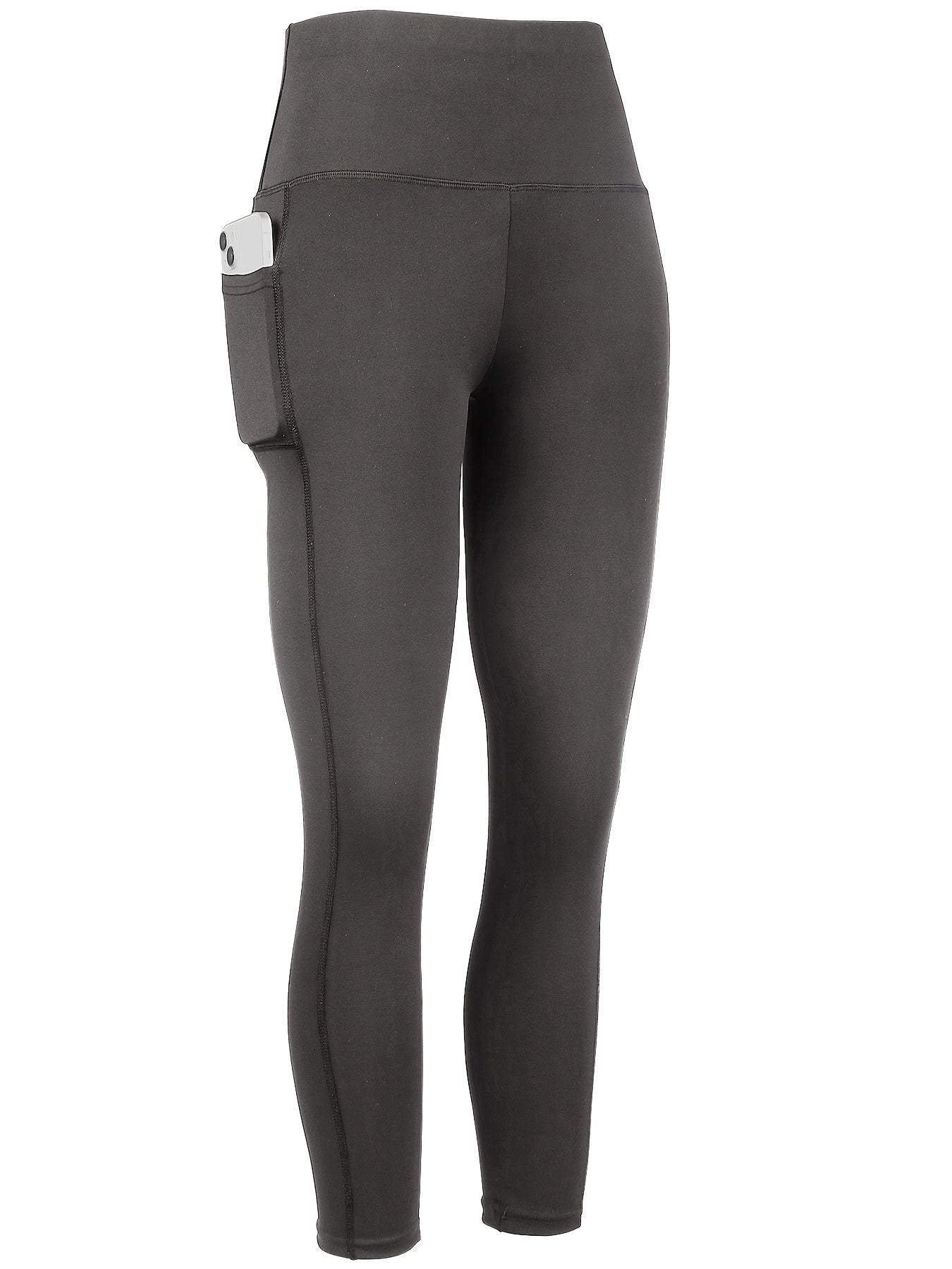 High Waisted Yoga Pants for Women with Pockets High Stretch Solid Color Athletic Leggings for Running Gym Workout Training XS-XXL