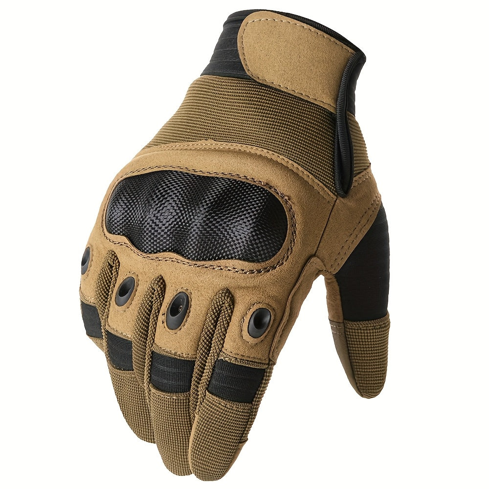 Men's Tactical Winter Gloves Touchscreen Compatible – Warm All-Finger Design, Adjustable Wrist Closure for Hiking, Cycling & Cold Weather Outdoor Activities