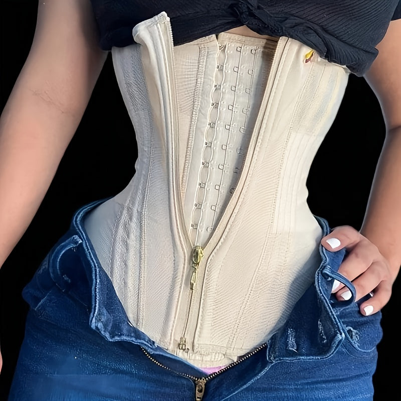 Women's Waist Cincher Compression Belt with Zipper – Strong Tummy Control Body Shaper Slimming Waist Cinching Shapewear for Casual Formal Everyday Wear XS M L XL XXL