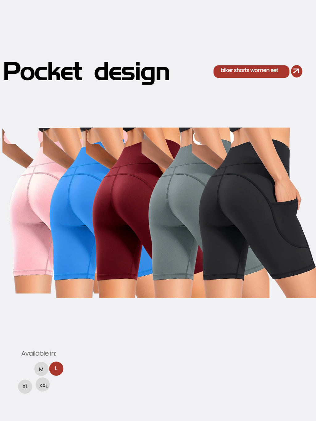 Women's Biker Shorts 5-Pack High Stretch 5 Inch Opaque Cycling Tights for Running Yoga Fitness Walking Plus Size M L XL XXL Mixed Colors