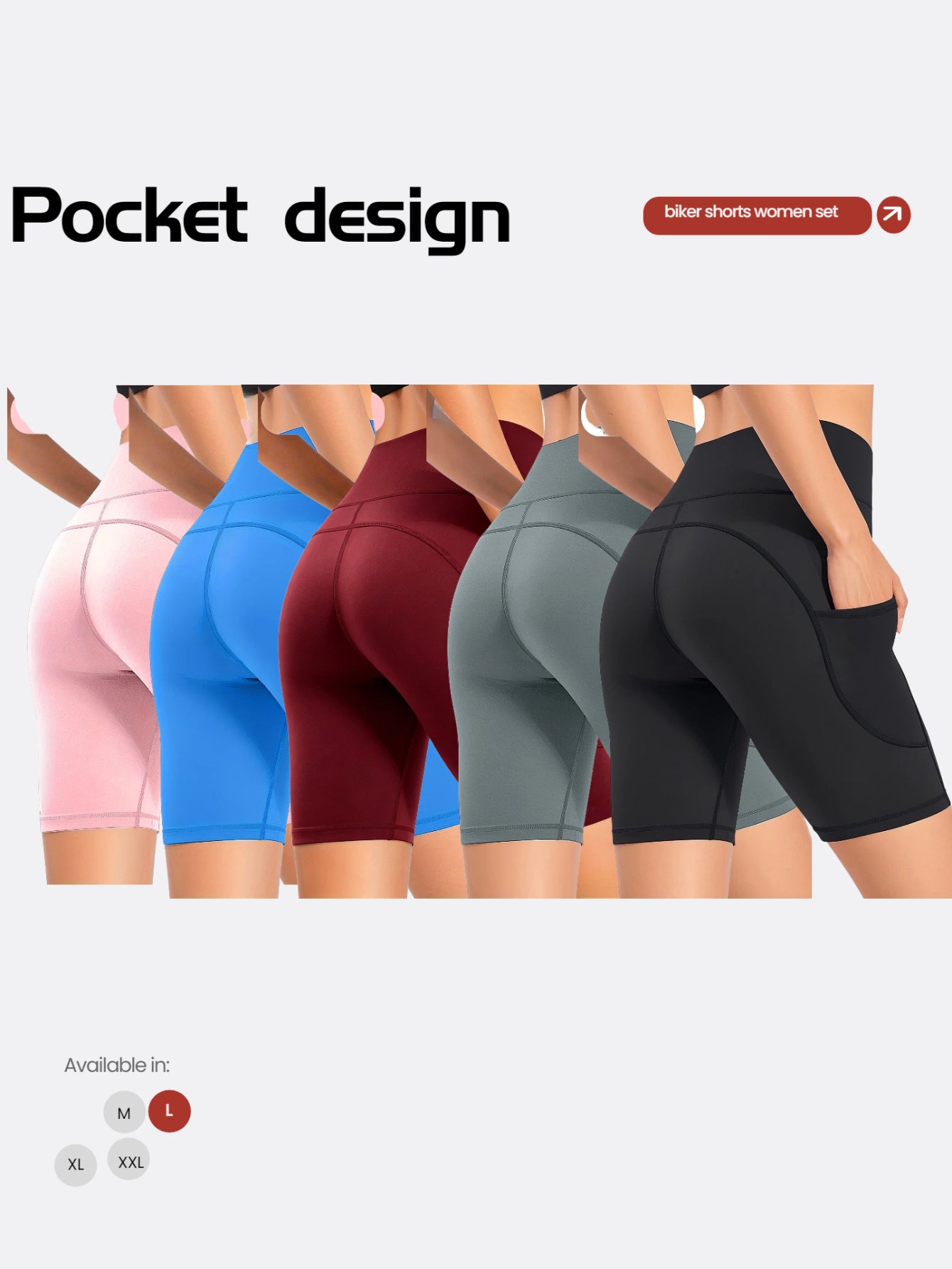 Women's Biker Shorts 5-Pack High Stretch 5 Inch Opaque Cycling Tights for Running Yoga Fitness Walking Plus Size M L XL XXL Mixed Colors