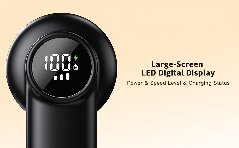 Rechargeable Electric Fabric Shaver & Lint Remover - 6-Blade Defuzzer, Digital Display, 3-Speed Control, Safety Lock for Clothes, Sweaters, Furniture & Sofa