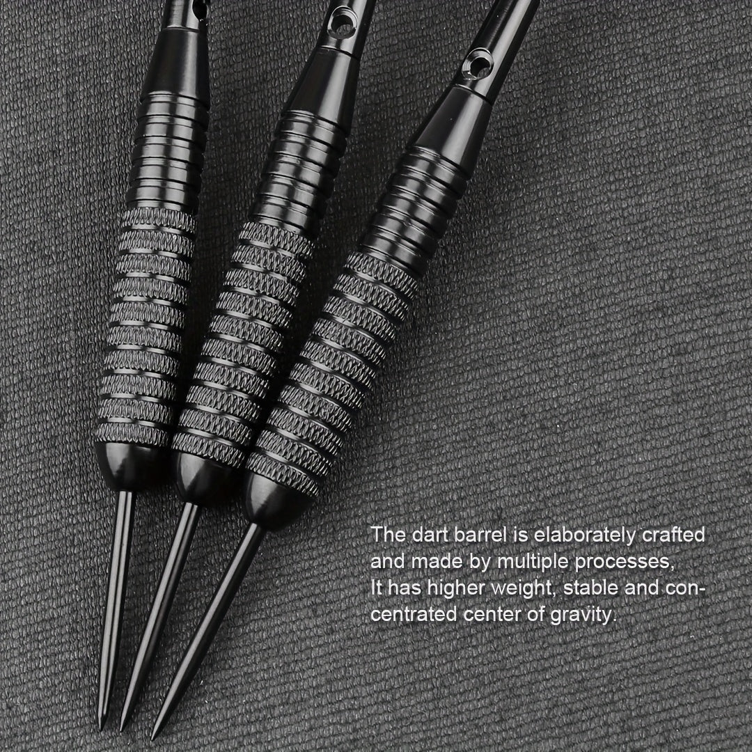 Professional Hard-Point Metal Darts 32.5g Heavy Weight Competition Dart Set Precision Steel Tip Tungsten-Style Barrel for Bristle Dartboard League Tournament Home