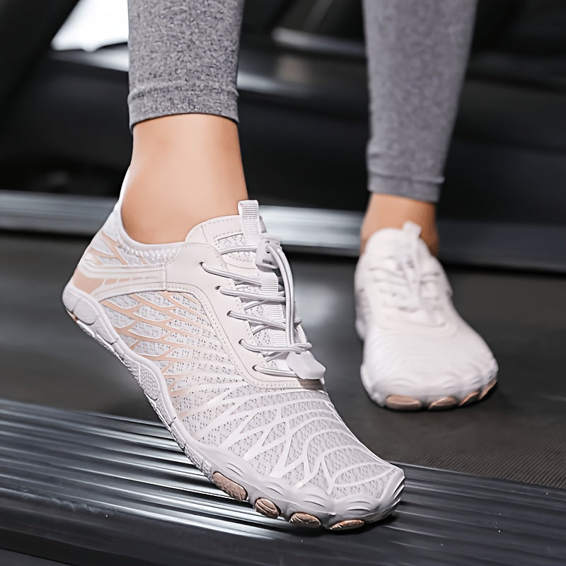 Women's Breathable Wide Fit Training Shoes – Buckle Closure EVA Cushion Rubber Sole Athletic Sneakers for Gym, Outdoor & Daily Wear US 6-11