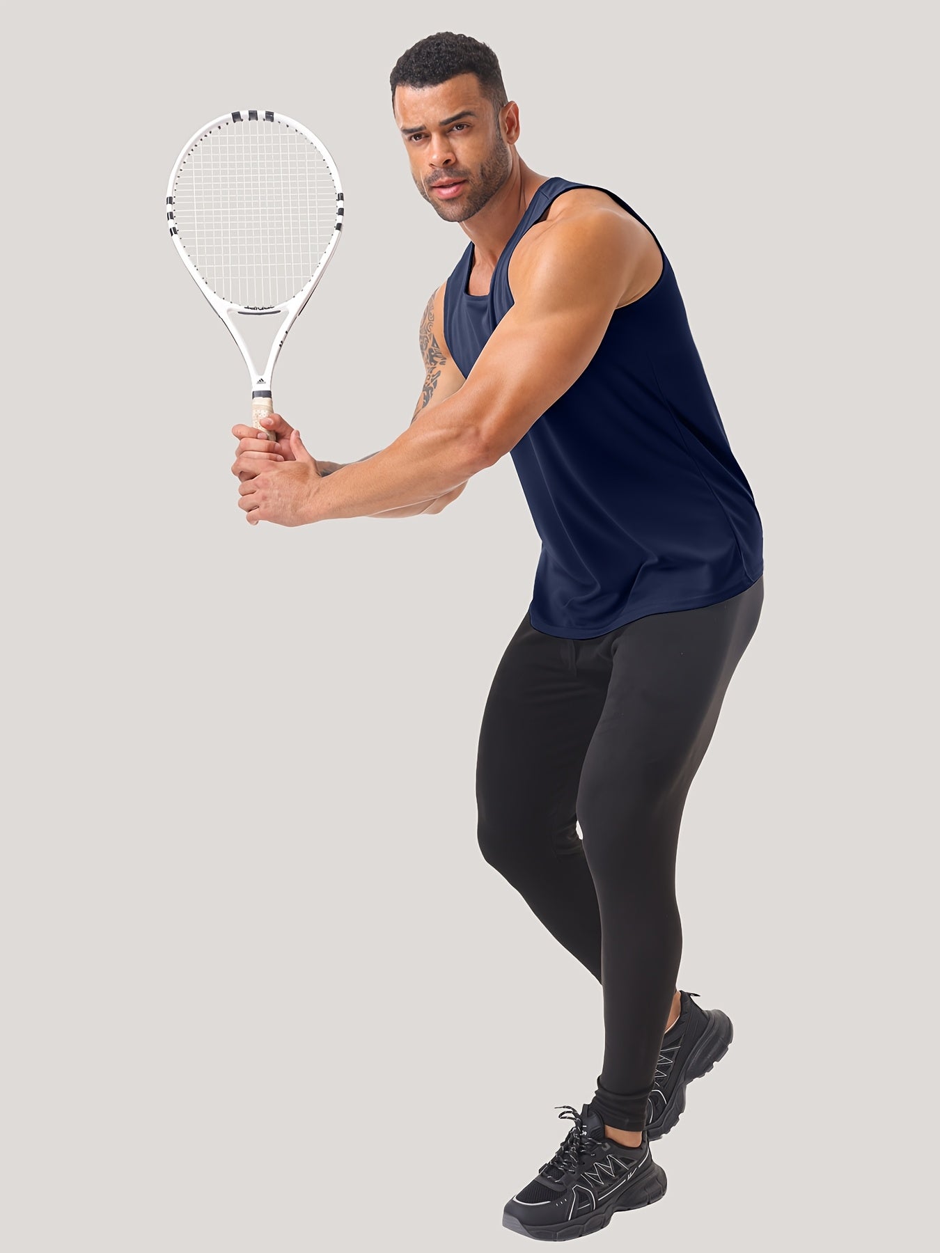 6 Pack Men's Workout Tank Tops Quick Dry Sleeveless Gym Shirts – Breathable Athletic Muscle Tee for Basketball, Running, Fitness Training S-XXL