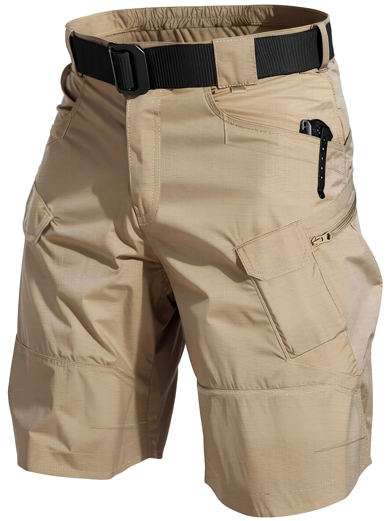Cargo Shorts for Men 2 Pack – Multi-Pocket 100% Polyester Regular Fit Outdoor Hiking Work Casual Shorts S-XXXL (Black, Gray, Khaki, Army Green)