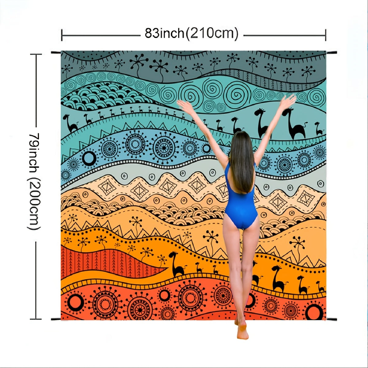 Sand-Free Beach Blanket Oversized – Quick-Dry Lightweight Sandproof Mat for Beach, Camping, Picnic & Travel | Fits 2–10 Adults | Multiple Styles & Sizes