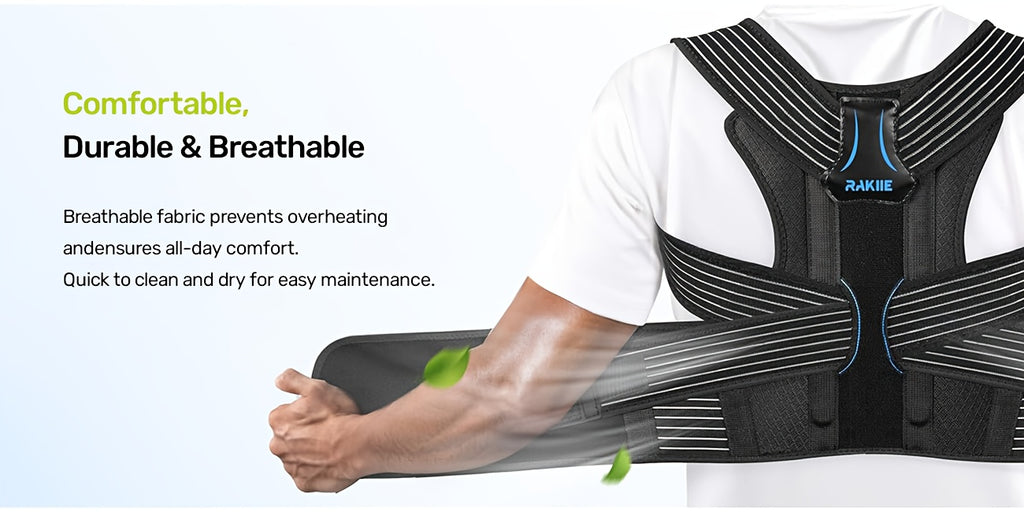 Adjustable Posture Corrector Vest – Shoulder Straightening Brace with Padded Cushions & Soft Underarm Bands, Unisex Back Support for Daily Wear, Sizes S-XL