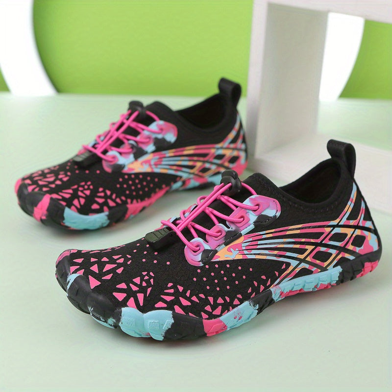Women's Heart Design Platform Sneakers Lace-Up Breathable Soft Sole, Water Beach Shoes for Walking Tennis Casual Outdoor, Cute Couple Shoes Sizes US 5.5-10.5 in White Pink Black