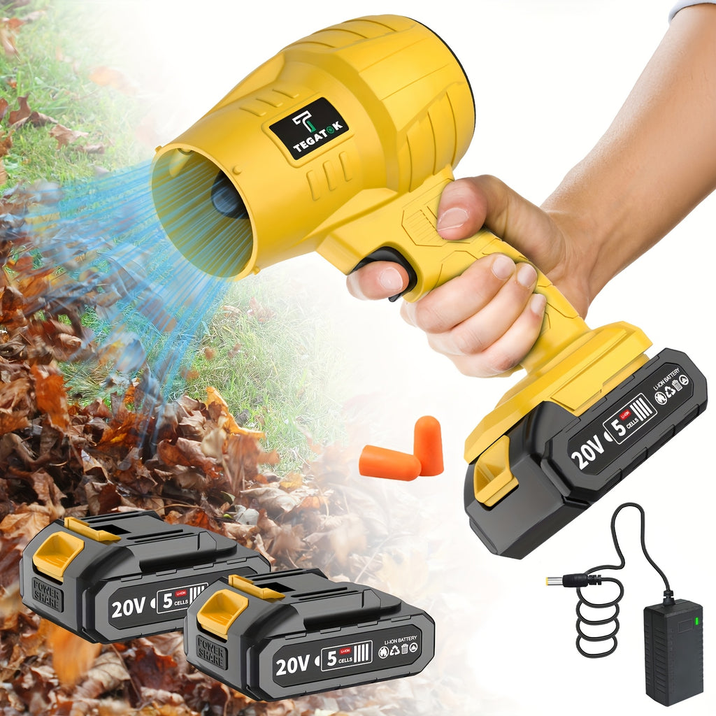 Cordless Leaf Blower 20V 20000RPM – Electric Handheld Blower with Battery & Nozzle for Leaves Dust Snow Car Drying Patio Garage Yard Cleanup – 2.0AH & 4.0AH Kit Options