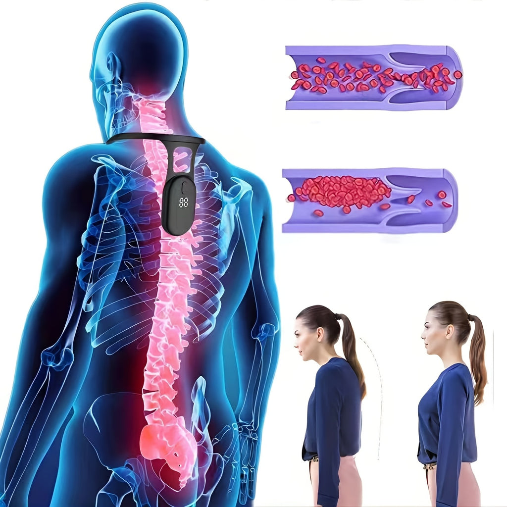 Posture Corrector for Men & Women – Cervical Spine Support Back Brace for Office Workers, Adjustable Posture Shaping Reminder Device for Neck Pain Relief, Spine Alignment & Desk Posture