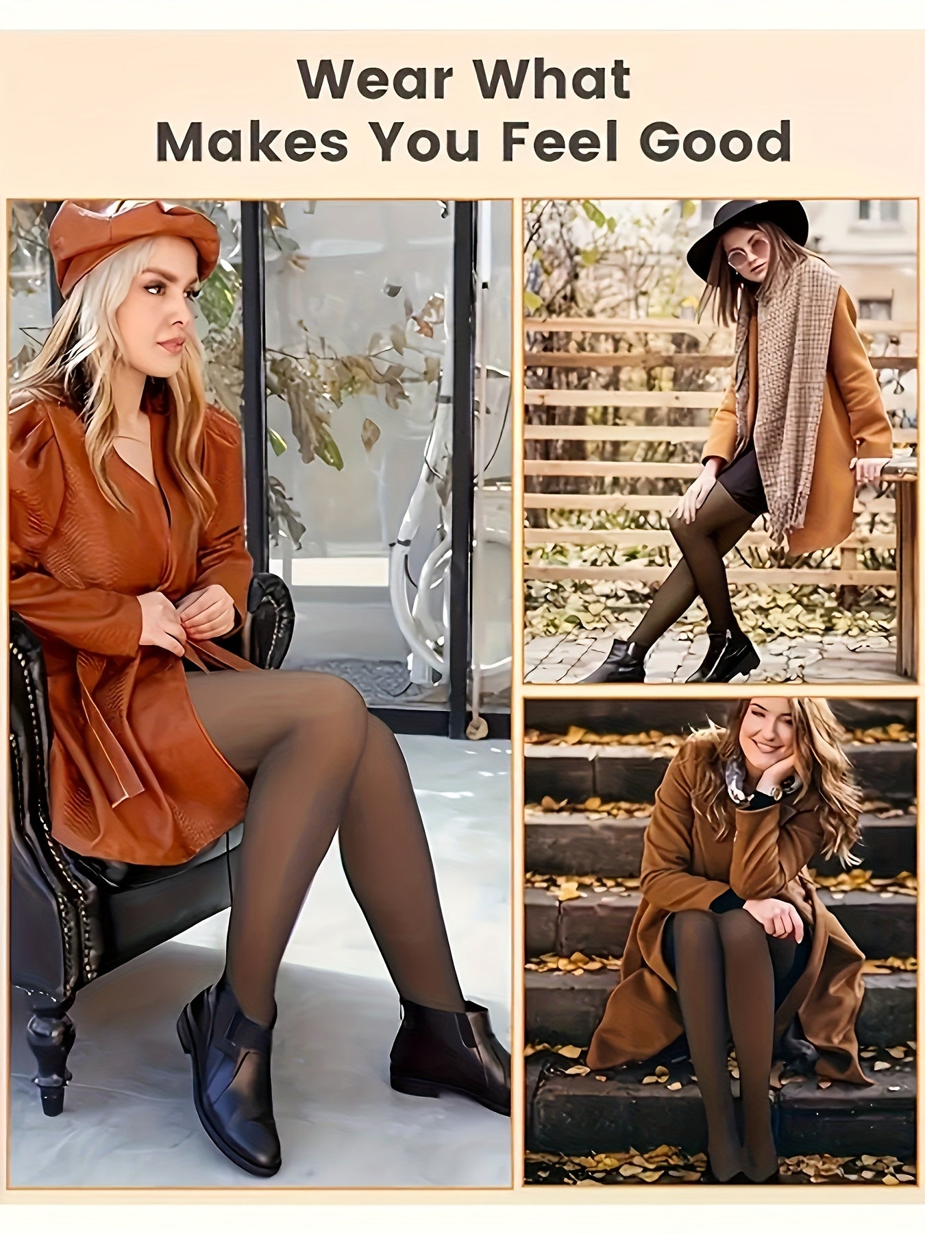 Fleece Lined Tights Women 2 Pack – Winter Warm Pantyhose, High Waist, Soft Stretch Leggings for Sports & Everyday Wear | Black, Tawny, Coffee, Rust | S–XXL
