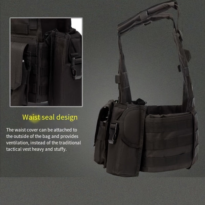 Tactical MOLLE Vest 6094 Multi-Functional Plate Carrier for Men - Outdoor Combat Training CS Airsoft Paintball Hunting Vest - Adjustable Military Green Black Army Green Brown Mud Color