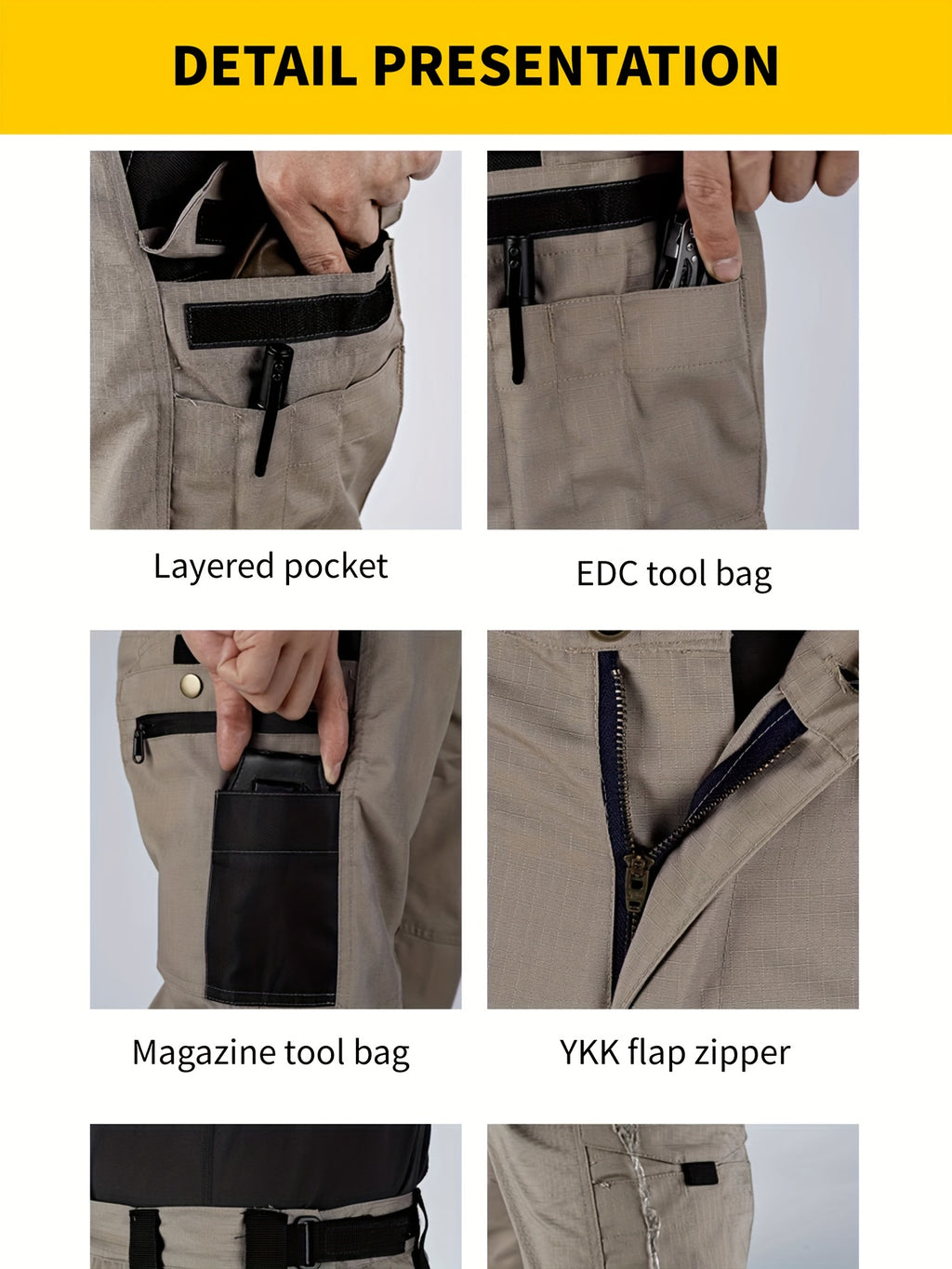 Men's Tactical Cargo Pants Quick-Dry Lightweight Hiking Pants Multi-Pocket Outdoor Work Pants for Men S-XXXL Black Grey Green