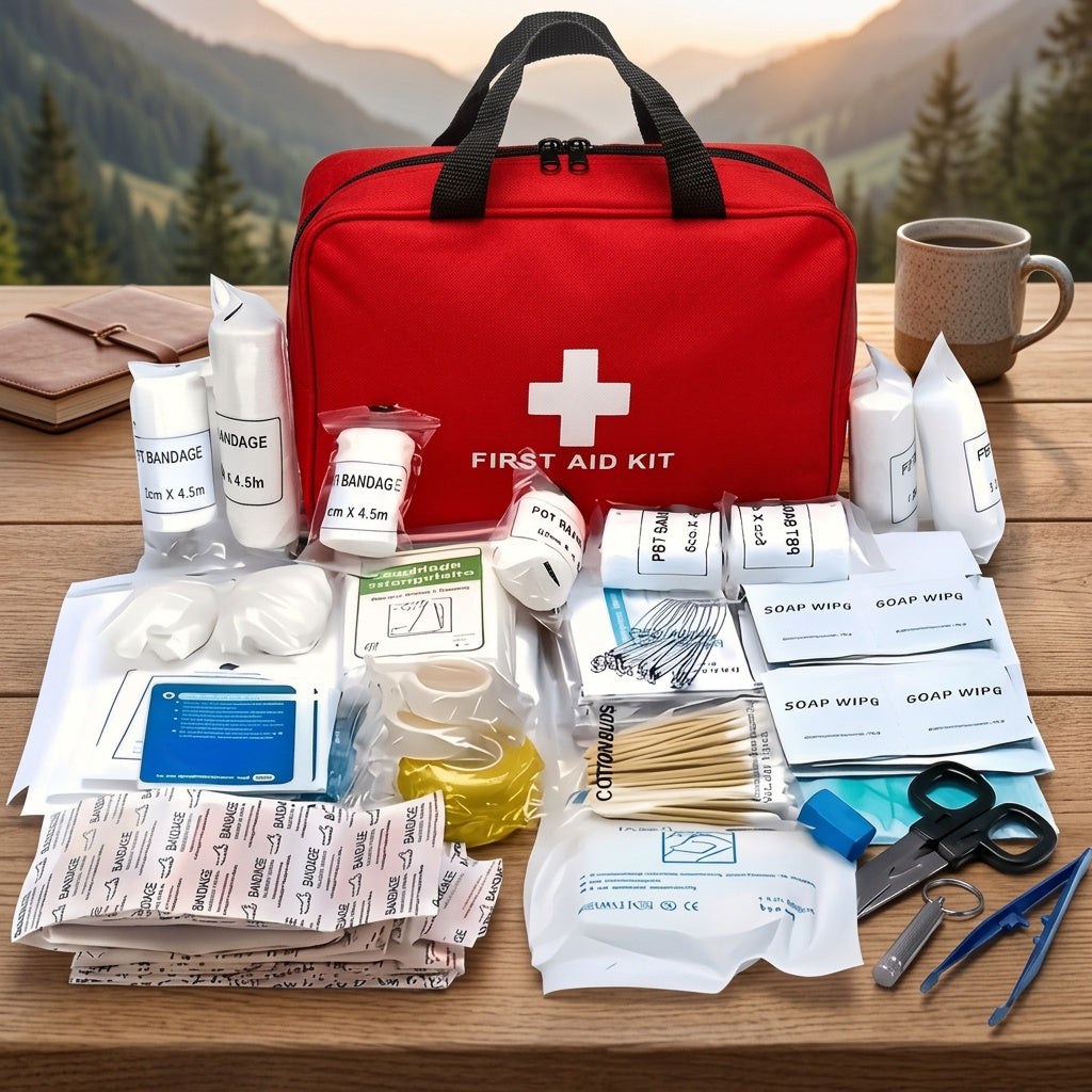 22-Piece Outdoor First Aid Kit – Emergency Medical Pack for Hiking Camping Hunting Travel Backpacking, Essential Survival Gear
