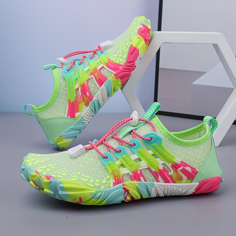 Quick Dry Water Shoes Lightweight Non-Slip Breathable Beach Swim Yoga Wading Shoes for Women Sizes US 6-10 Purple Grass Green