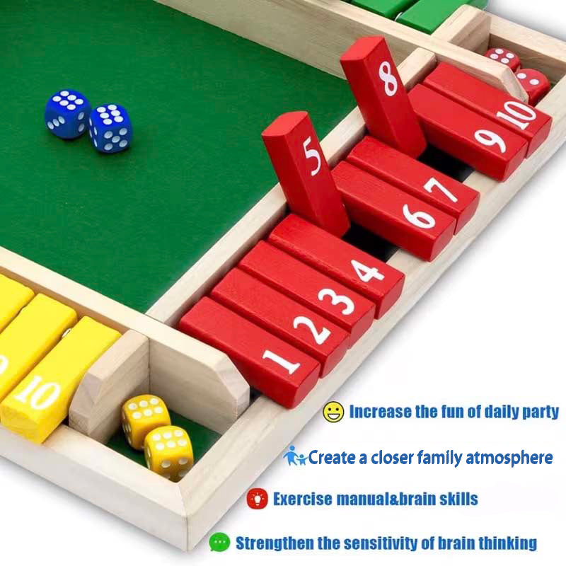 Classic Wooden Dice Strategy Board Game for 2-4 Players – Fun Adult Party Game for Social Nights, Family Game Night, Group Activities & Indoor Entertainment