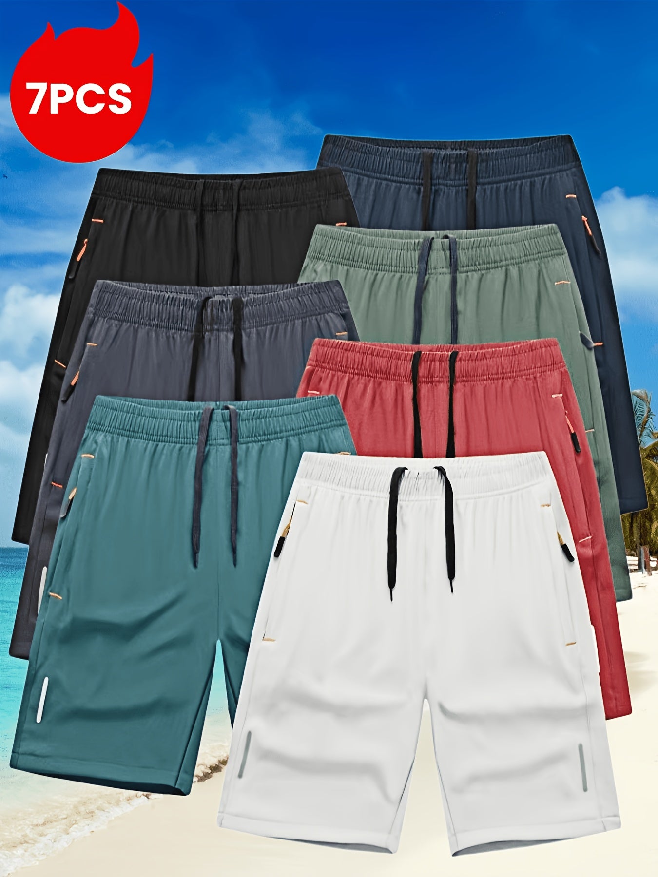 Men's Quick-Dry Athletic Shorts in 7 Colors – Lightweight Running Gym Shorts with Pocket & Drawstring Waist, Breathable Workout Shorts for Men Sizes S-XXL, Best Gift for Fitness Enthusiasts