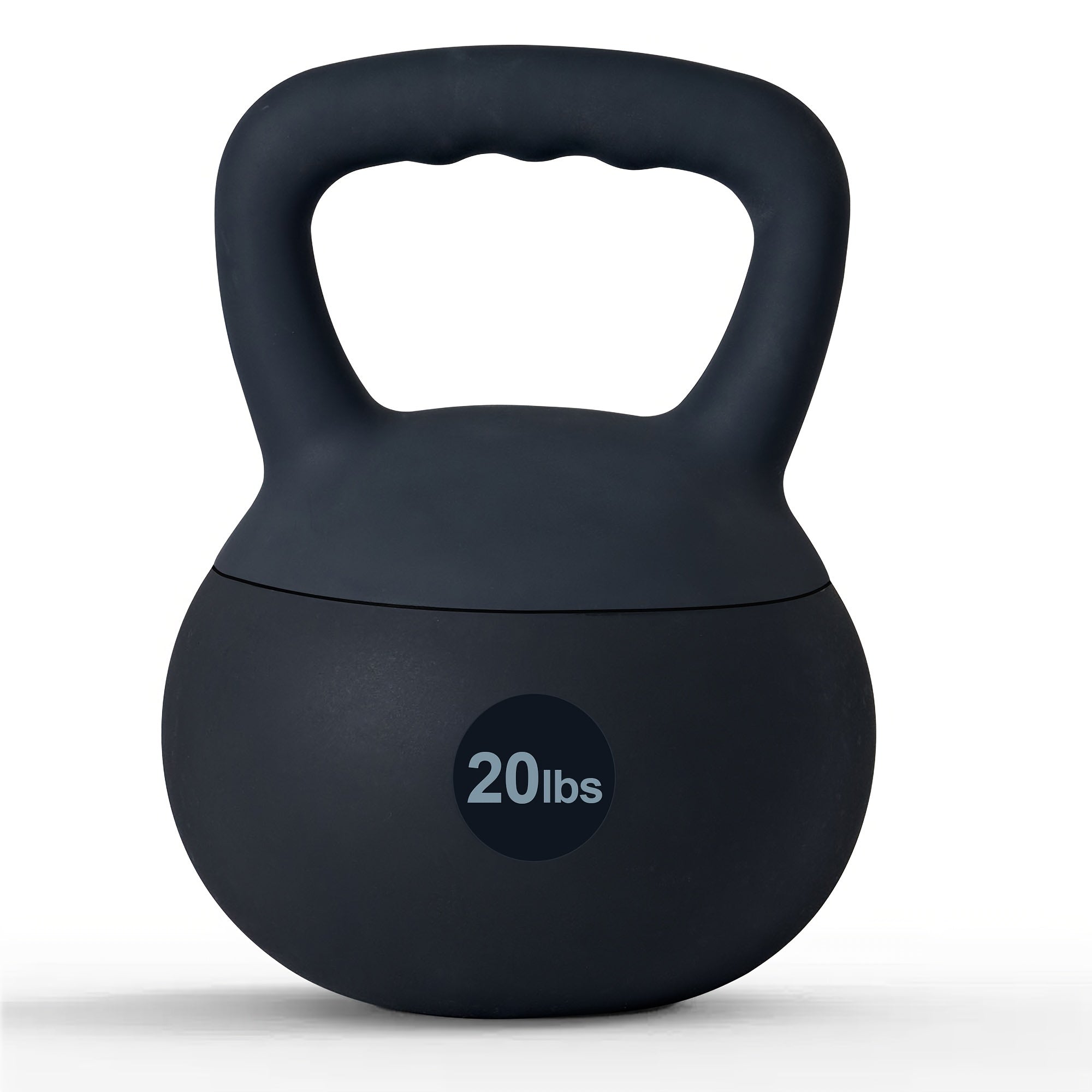Soft PVC Kettlebell with Wide Non-Slip Handle – Iron Sand Filled Strength Training Weights 10-30 lbs for Women & Home Gym, Swings, Squats, HIIT & CrossFit