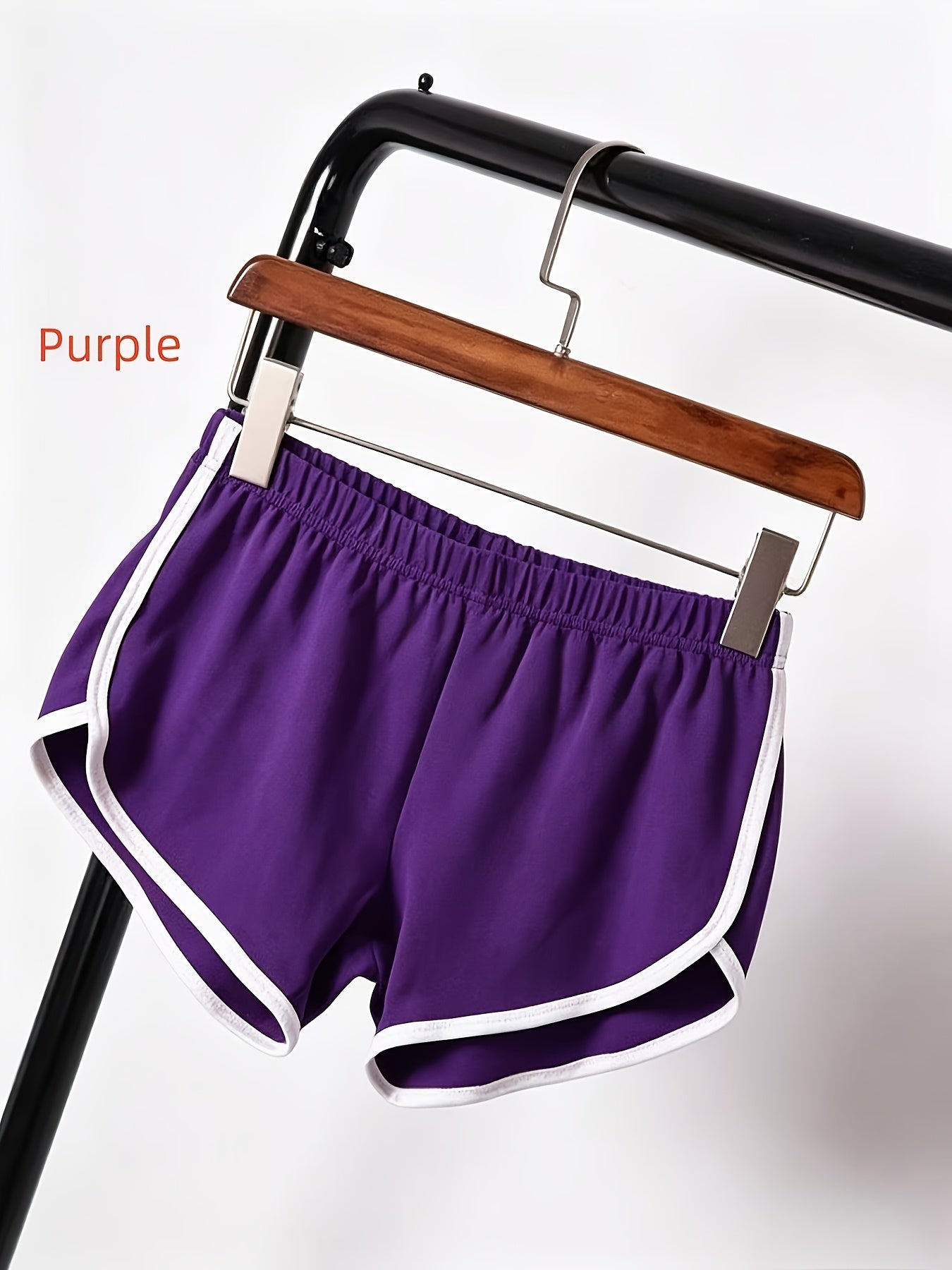4 Pack Women's Retro Dolphin Shorts Mixed Colors – Breathable Casual Sports Shorts with White Piping & Elastic Waist for Running Gym Yoga Lounge S M L XL XXL