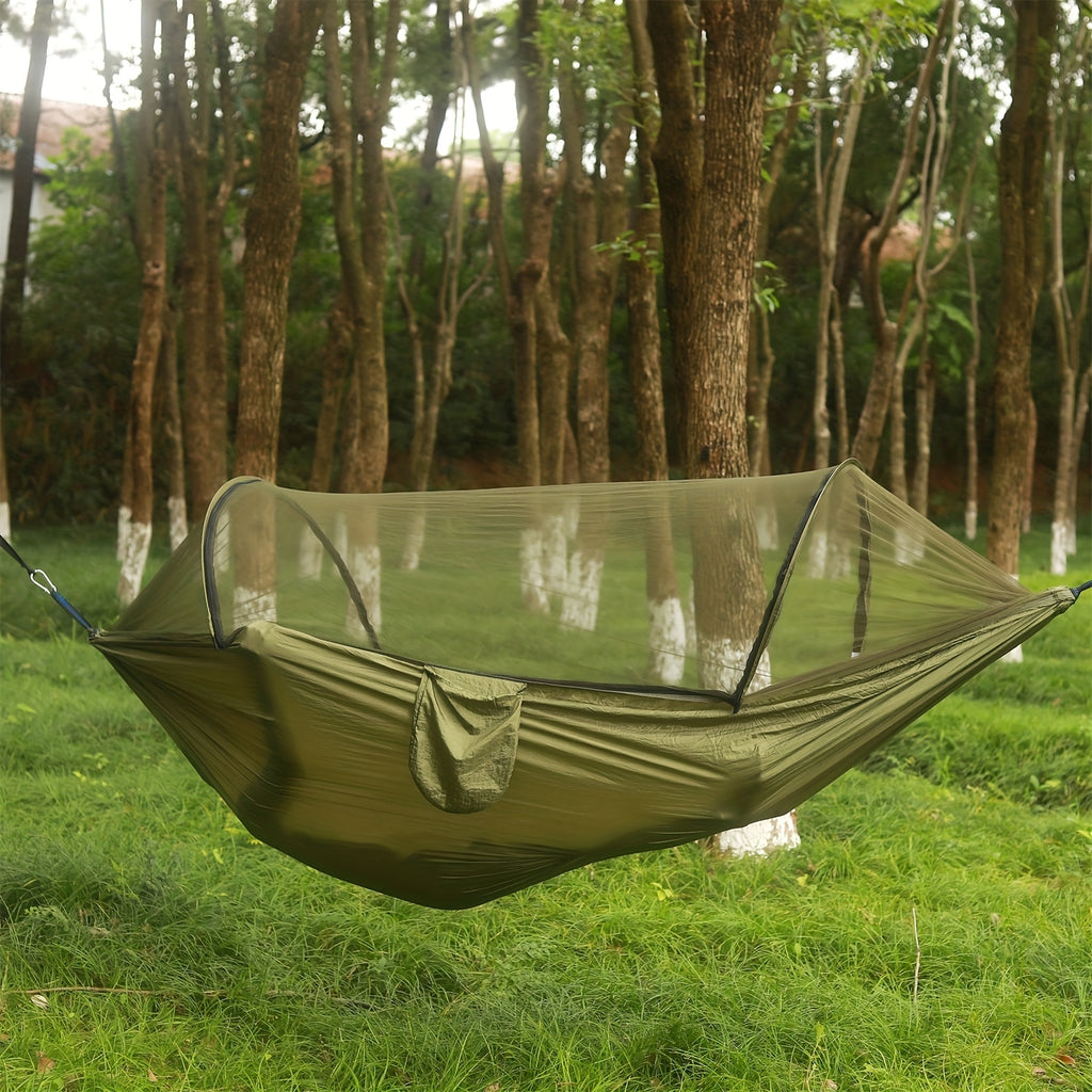 3-in-1 Double Camping Hammock with Mosquito Net and Sun Shade Durable Lightweight Portable for Camping Hiking Backpacking Picnic Garden Patio Park Outdoor Adventures