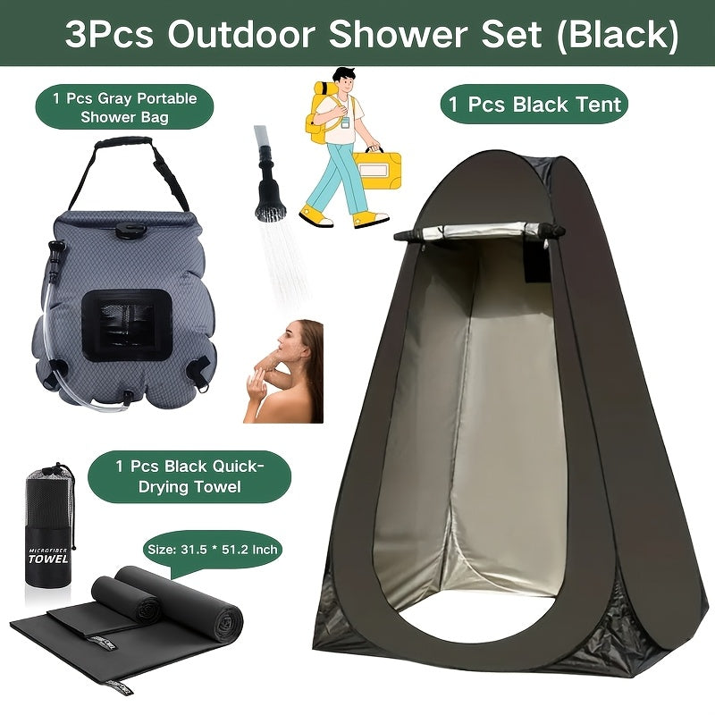 Portable Camping Toilet with Privacy Tent Pop Up Potty Shelter 12 Toilet Bags for Adults Outdoor Camping Travel Changing Shower
