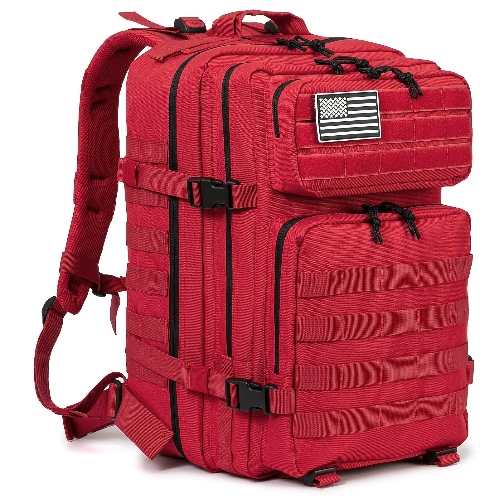 Large Tactical Travel Backpack Carry-On Approved Laptop Compartment Heavy Duty Rucksack Multiple Pockets 13 Colors Hiking Camping School Work Men Women 45L