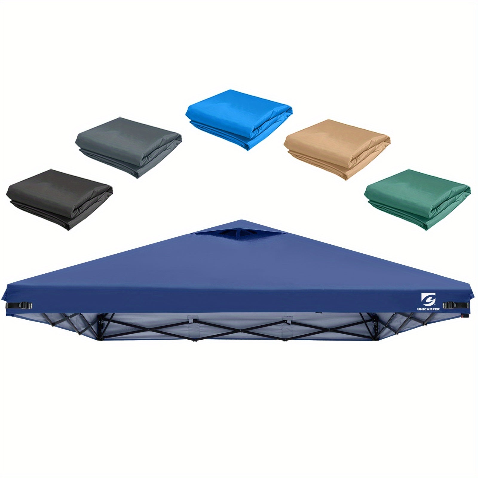 10x10 FT Canopy Replacement Top Cover Waterproof with Ventilation Ports for Straight-Leg Pop-Up Canopy Tent Outdoor Camping Patio Garden Events 11 Colors