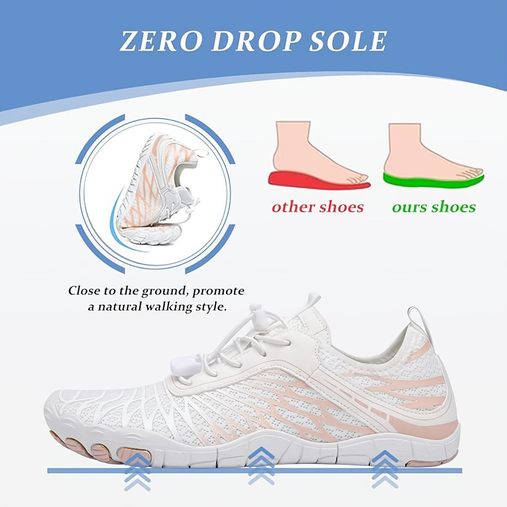 Women's Breathable Wide Fit Training Shoes – Buckle Closure EVA Cushion Rubber Sole Athletic Sneakers for Gym, Outdoor & Daily Wear US 6-11