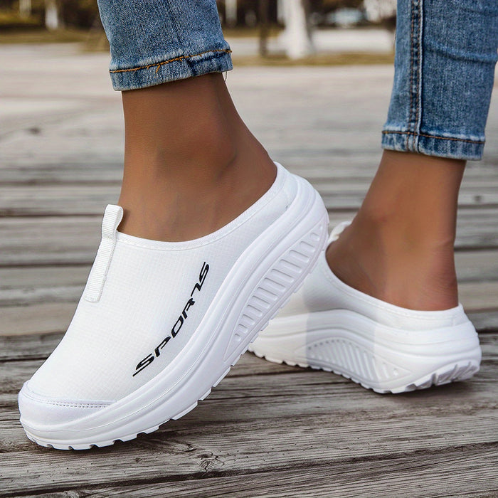 Women's Breathable Mesh Shoes Lightweight Slip On with Thickened Shock Absorbing Sole Anti-Slip – Casual Indoor Outdoor Walking Shoes US 6-11