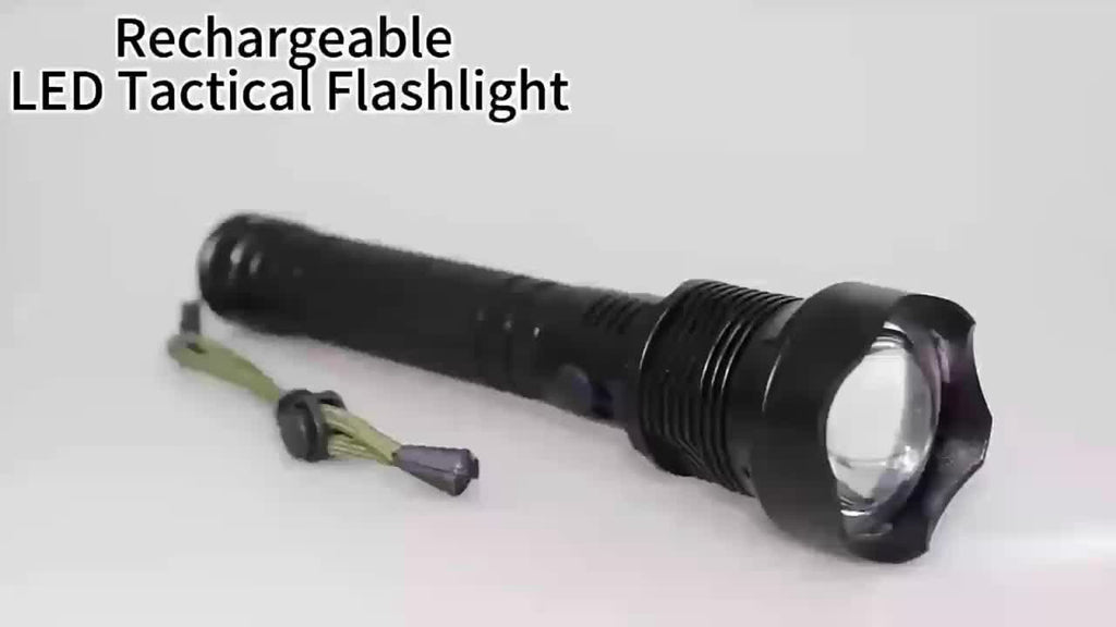 4000 Lumen Rechargeable LED Tactical Flashlight High Lumens Aluminum Alloy, 4 Modes, 500M Range, USB-C Charging for Camping, Fishing, Hiking & Emergency
