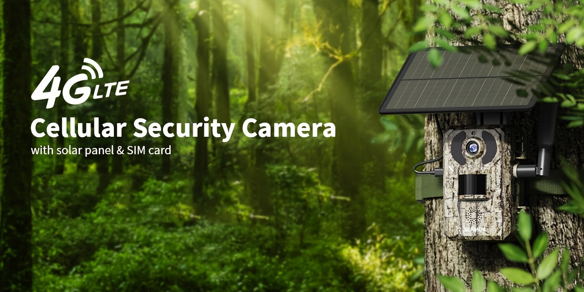4G LTE Solar Cellular Trail Camera 4K HD Night Vision Remote Viewing – Built-In SIM Card IP65 Waterproof Hunting Camera No WiFi Needed 1pc/4pcs