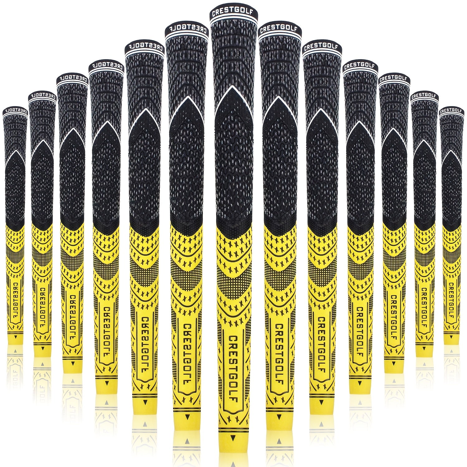 13pcs Golf Grips Set Midsize All Weather Compound Hybrid Rubber Golf Club Grips Ecological Yarn Thread Technology Multiple Colors