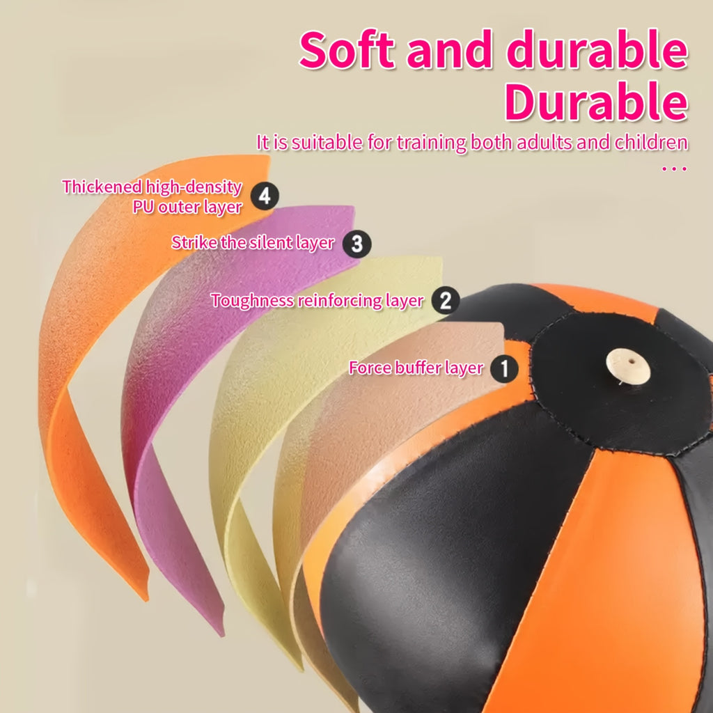 Boxing Reflex Ball Speed Bag Training Set – Reaction Speed Trainer for Adults Teens Seniors – Adjustable Standing Punching Ball with Floor Anchors for Home Gym Fitness Workout