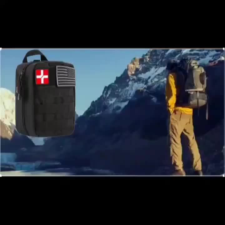 217-Piece Survival Kit with First Aid Kit & Survival Tools MOLLE Storage Bag - Outdoor Camping Hiking Emergency Gear for Men - Brown Black Khaki Green Red Orange Camouflage