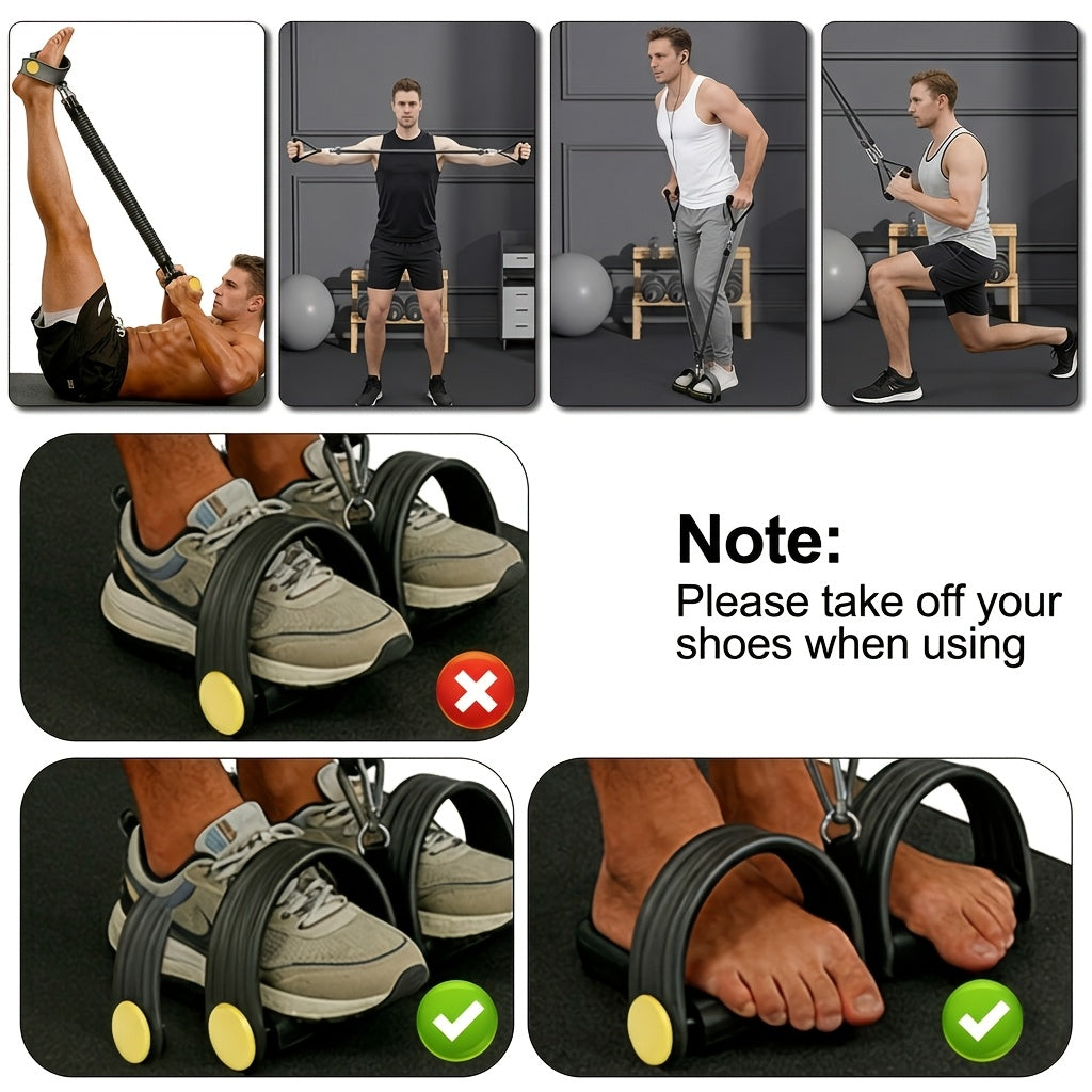 Resistance Bands Set 6-in-1 with Pedal Puller Adjustable Tension for Stretching Fitness Strength Training Home Gym Workout Exercise Bands