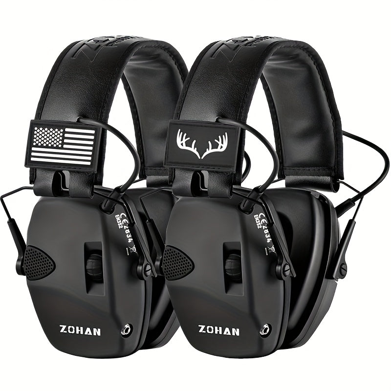 ZOHAN Electronic Shooting Earmuffs NRR 23dB – Noise Cancelling Ear Protection with Sound Amplification for Hunting, Range Shooting, Mowing & Industrial Use, Adjustable Fit, 7 Colors