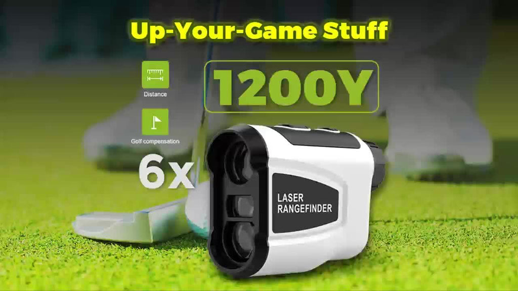 Golf Laser Rangefinder 1200 Yards – 6.5x HD Magnification, Slope Compensation, Flag Lock, Anti-Vibration, USB Rechargeable, High Precision Distance Meter for Golf, Hunting & Outdoor Sports