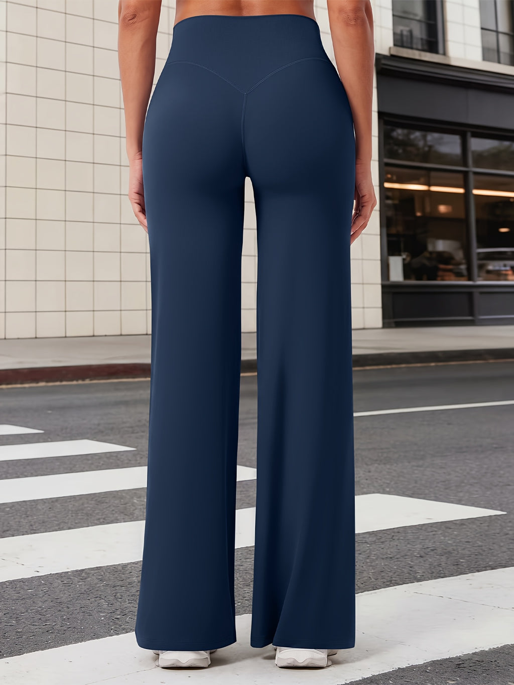 Women's Loose Straight Leg Yoga Pants – Breathable Soft Fabric Relaxed Fit Casual Lounge Trousers for Yoga, Workout, Home & Everyday Wear | S-XL | Chestnut, Cyan, Grey, Black