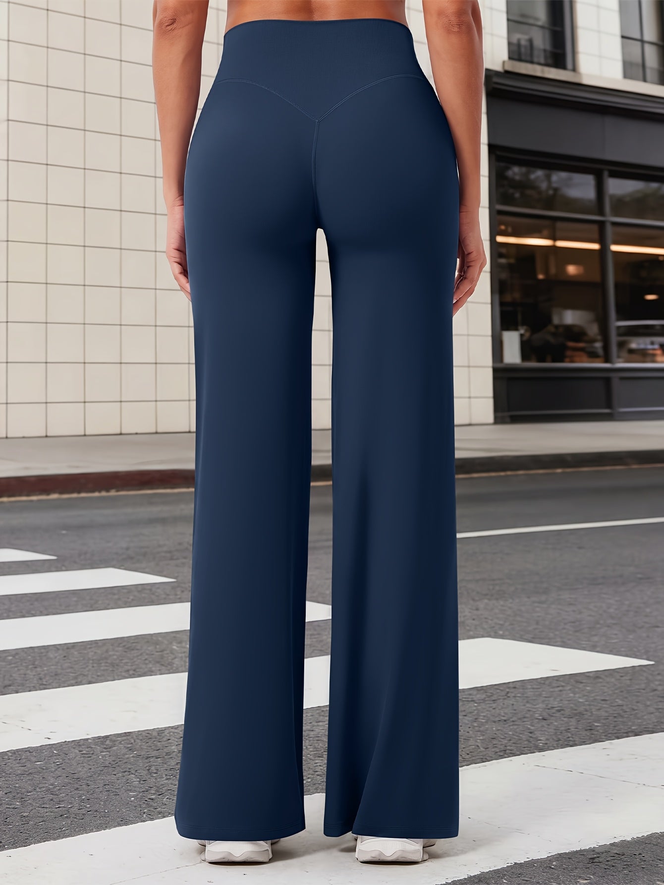 Women's Loose Straight Leg Yoga Pants – Breathable Soft Fabric Relaxed Fit Casual Lounge Trousers for Yoga, Workout, Home & Everyday Wear | S-XL | Chestnut, Cyan, Grey, Black