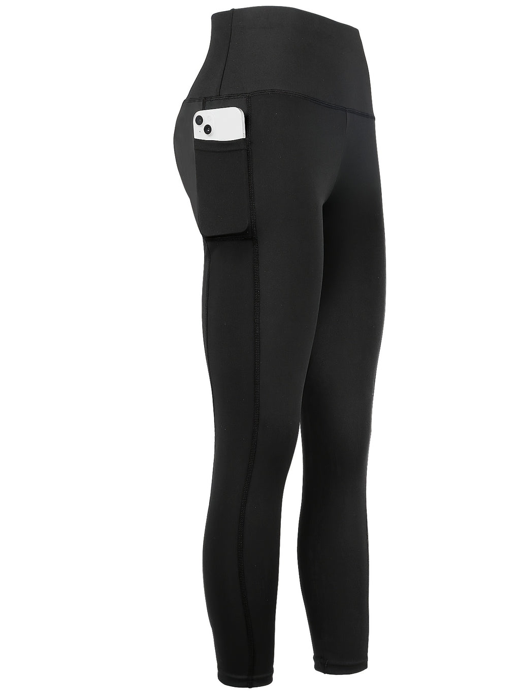 High Waisted Yoga Pants for Women with Pockets High Stretch Solid Color Athletic Leggings for Running Gym Workout Training XS-XXL