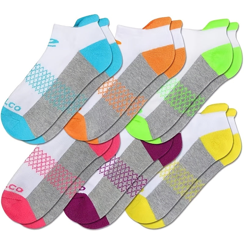 Women's Athletic Socks 18 Pairs Colorful Stripe Low Cut Non-Slip Breathable Running Basketball Gym Sports Socks Spring Summer All Season