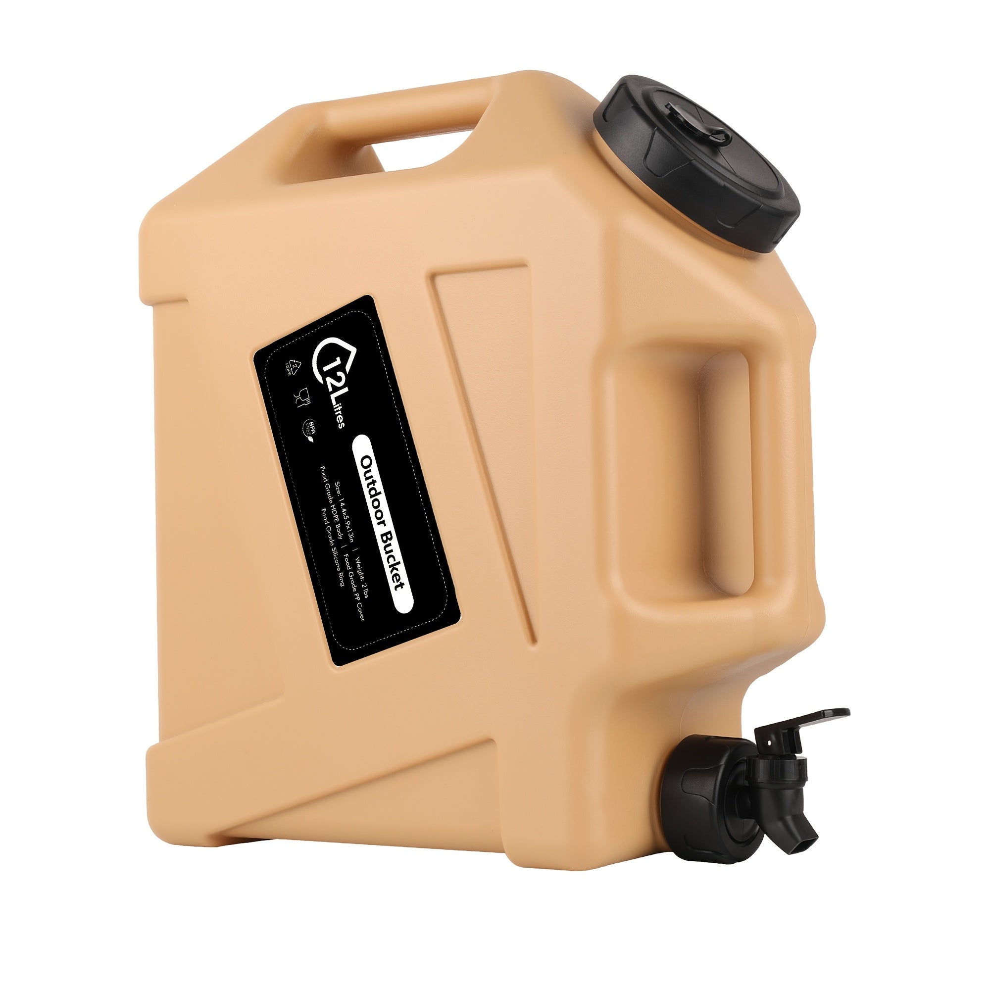 Water Jug with Spigot & 2 Handles – BPA Free PVC Water Container 2.6 to 5 Gal for Camping, RV, Hiking & Outdoor Water Storage, Multiple Colors & Sizes